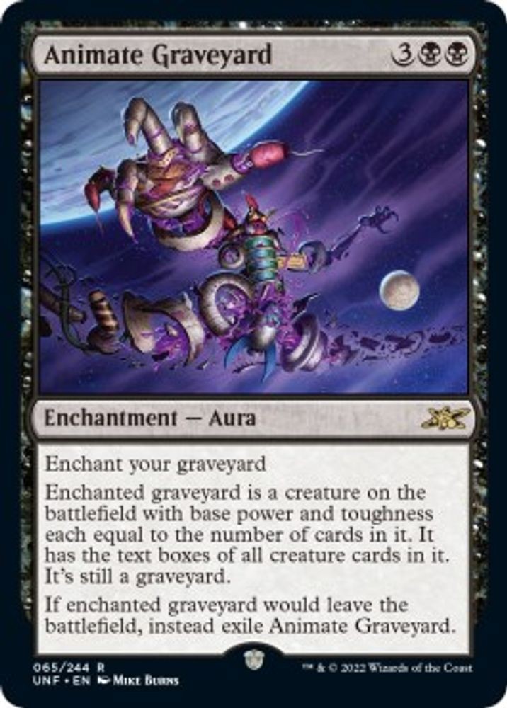 2022 Magic: The Gathering: Unfinity - Animate Graveyard (#65, R, Lightly Played)