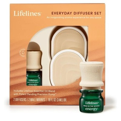 Lifelines Everyday Portable Essential Oil Diffusers 2-Pack