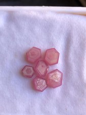 Polished Ruby Johnson Rough, 6 Piece Cut Gemstone 16.40 Carat Lot For Jewelry