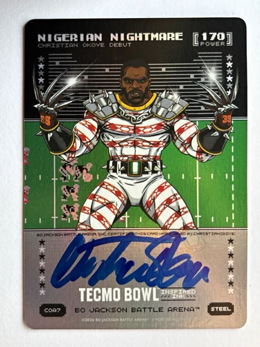 Bo Jackson Battle Arena Tecmo Bowl Nigerian Nightmare Christian Okoye Steel 2026