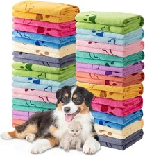 22 Pcs Dog Towels for Drying 20 x 40 Inch Pet Bath Towels Absorbent Microfiber