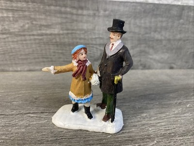 SHOWING THE WAY Christmas Village Figure Holiday Time