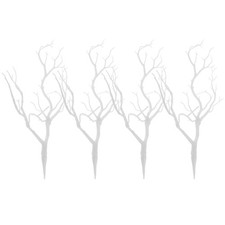 4 PCS 13.76 White Artificial Antler Tree Branches, Plastic, Dry, Decor, DIY