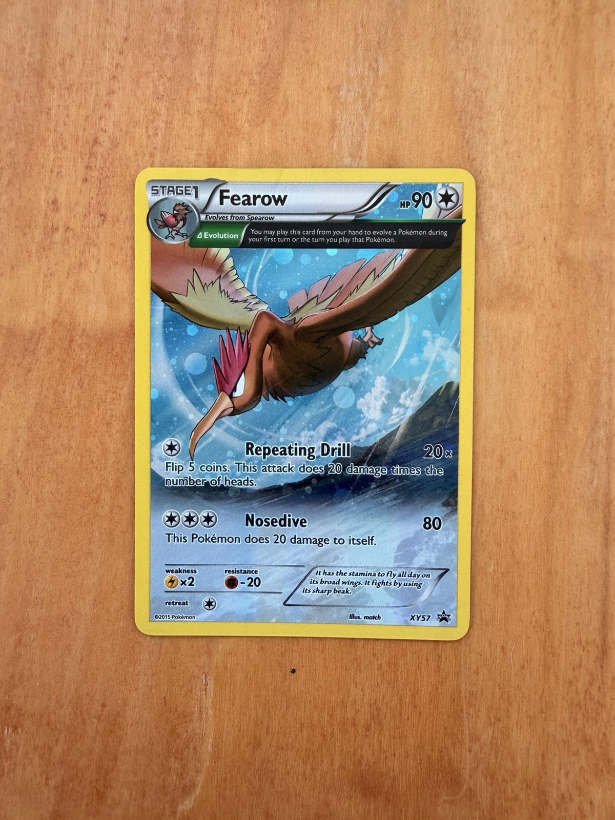 Fearow XY57 XY Cosmos Holo Black Star Promo - Pokémon Card LP RARE 2015