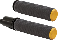 Arlen Ness Knurled Gold TBW Handlebar Hand Grips for 2023-2025 Harley Touring