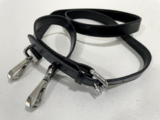 Strap Replacement black PVC Silver Tone Hardware For Purse Bag Adjustable 46"