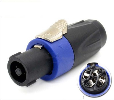 Quality 4P Audio Cable Amplifier Connector NL4FX For Professional Speaker Plug *