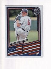 2026 Panini USA BASEBALL STARS & STRIPES PRIZM VALENTIN CEBALLOS (#2)