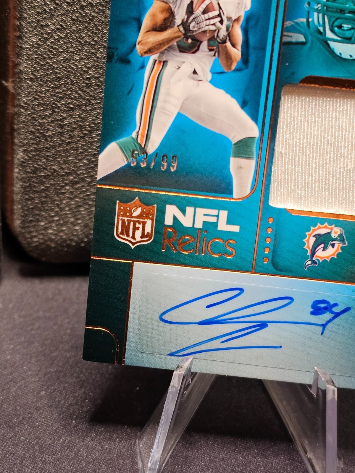 2025 Panini Silhouette Chris Chambers NFL Patch Auto Bronze Sn /99 Dolphins view 4