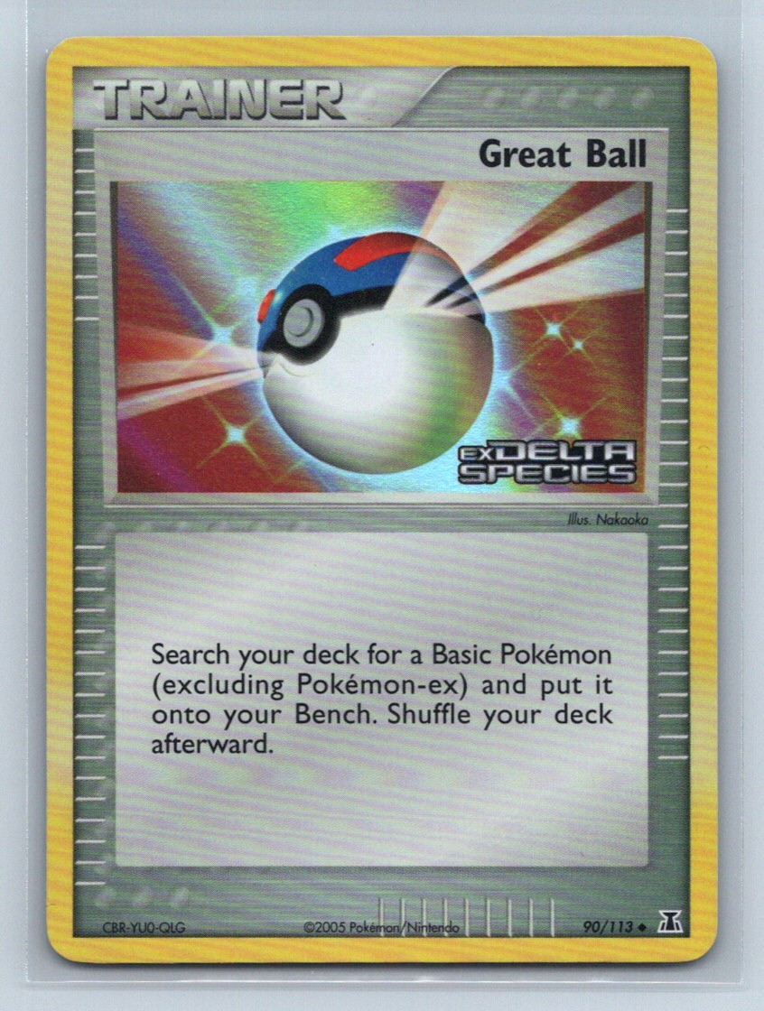 Great Ball Pokemon Delta Species #90/113 Reverse Holo STAMP Pokemon Card NM