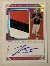 Jarrett Stidham 2019 National Treasures College Materials Signatures  #119 /25 