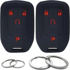 2 Pcs Silicone 4 Buttons Key Fob Cover 2017-2020 Gmc Acadia Terrain Hyq1aa Hyq1e
