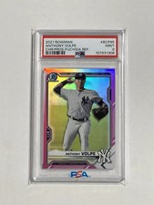 2021 Bowman Chrome Prospects Anthony Volpe #BCP-85 Fuchsia Refractor /199 (RC)