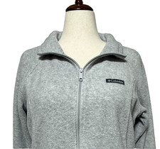 Columbia Jacket Womens XL Gray Fleece Benton Springs Full Zip Outdoors