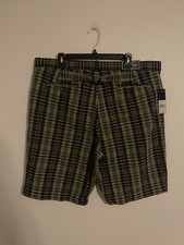 Polo Ralph Lauren Back Buckle Green Madras Plaid Chino Shorts - Men's 40 - New 