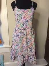 Caramela Womens L Lavender Sleeveless Open Back Mini Dress