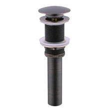 Bathroom Sink Drain Stopper, Push Pop Up Drain Without Overflow, Oil Rubbed B...