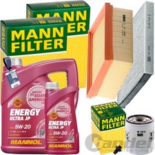 MANN INSPEKTIONSPAKET+5L MANNOL 5W-20 MOTORÖL passend für FORD BMAX FIESTA 6 1.0