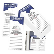 3.54 x 8.66 Inch Maintenance Door Hanger Tags Bilingual Preventative Rentals