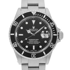 ROLEX SUBMARINER Date 16610 black K Number second hand mens