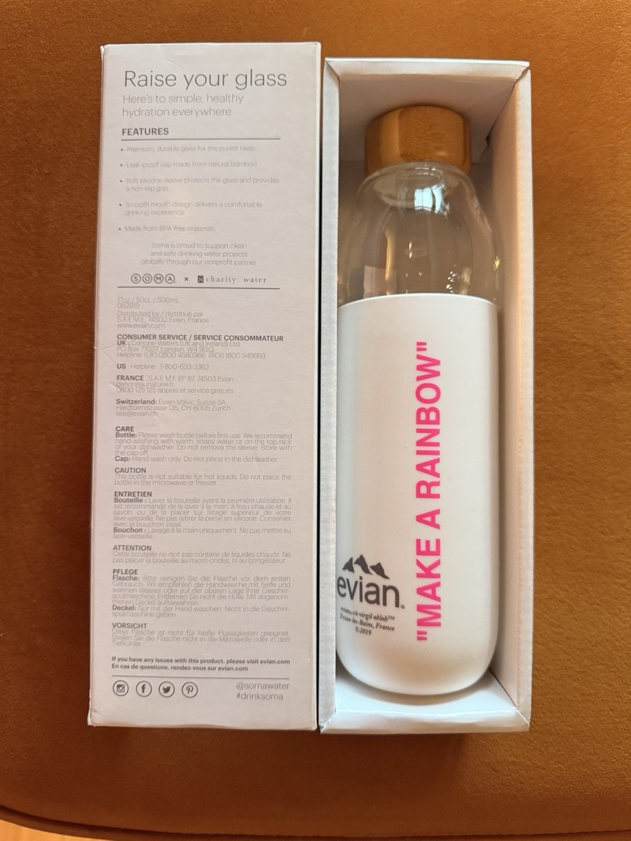 Evian Water Bottle Evian Soma Evian X Virgil Abloh X SOMA 17oz