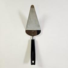 VTG Ekco USA Stainless Angled Cake Pie Pizza Server Spatula Black Plastic Handle