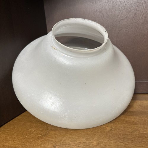 Ceiling Light Shade Frosted Clear Glass Saucer 13" UFO Atomic Finial Hole - Picture 2 of 8