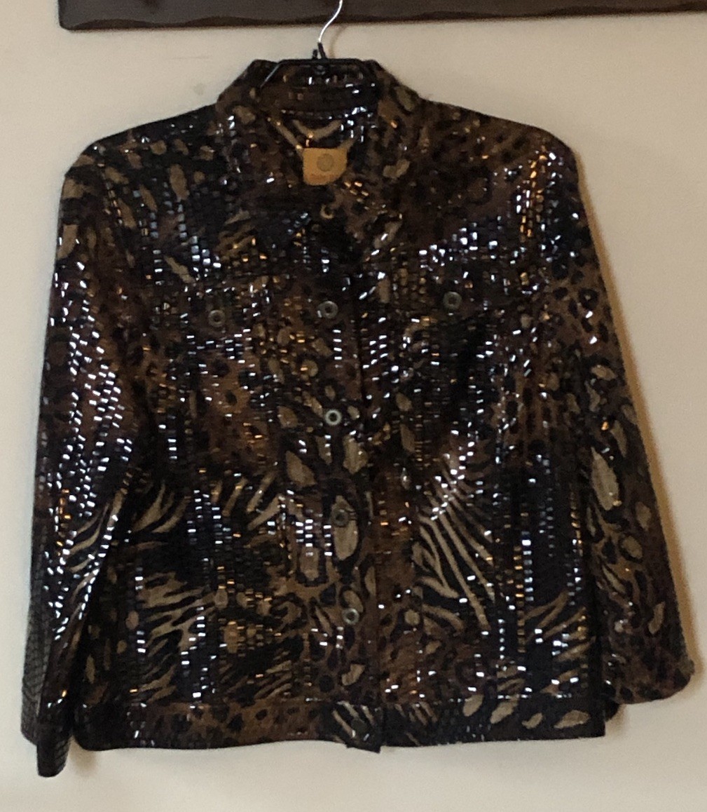 Ruby Rd 16 Animal Print Button Up Jacket Shacket … - image 1