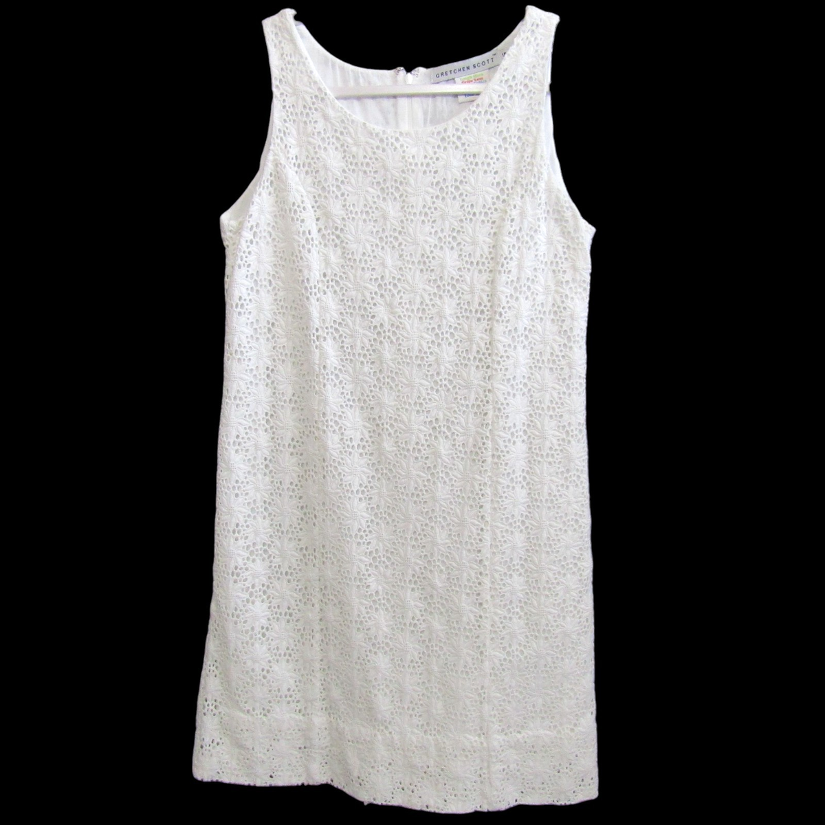 Gretchen Scott White Lace Daisy Dress Womens Size S Lined Cotton Resort  Cottage | eBay