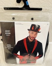Devil Jacket Suit Yourself Fancy Dress Halloween Adult Costume Accessory L/XL