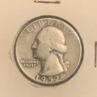 1952 Washington Quarter 25C 90% Silver Philadelphia Business Strike KM#164