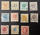 Sweden Old Postage Collectible Stamps #28-39(x37) Perf.14 1876-85 Used/Mint NG(3