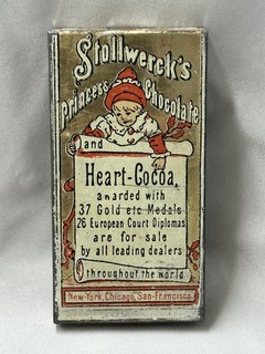 Antique Stollwerck PRINCESS CHOCOLATE Heart COCOA Advertising Tin Lid Cover Only