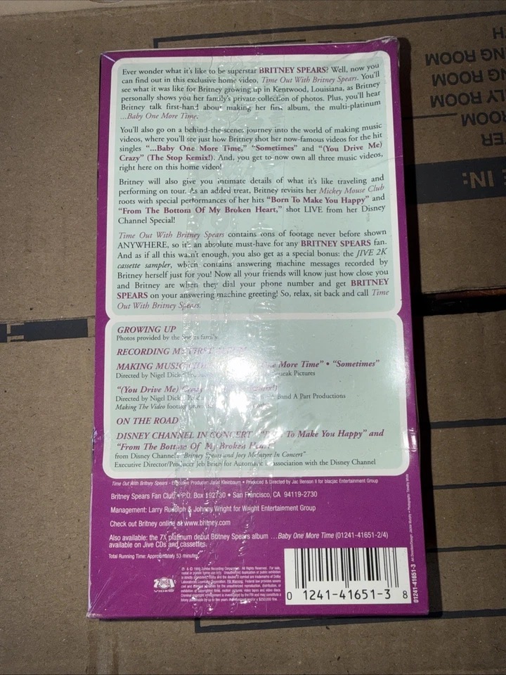 Time Out with Britney Spears (VHS, 1999) Sealed New - Image 4 of 4