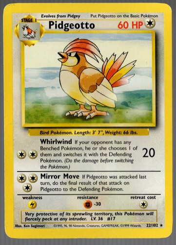 Pidgeotto — Base Set (Unlimited)