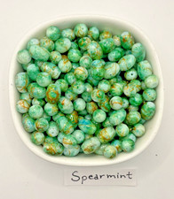 Glass Bead "Spearmint" Mix Rounds/Barrels Jewelry Crafts Bracelets 120 beads/4oz