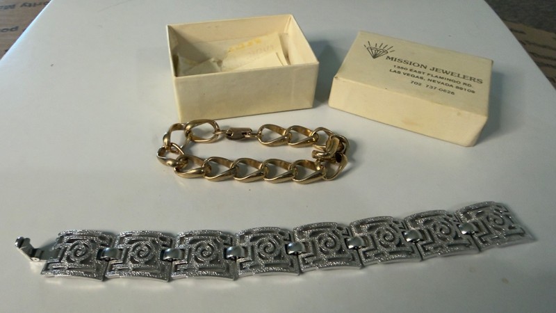 2 vintage braclets found in a small box out of a recent purchased storage unit.
