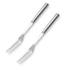 2PCS Meat Forks for Kitchen, 11 2 Prong Grill Long Fork for Cooking, Stainles...