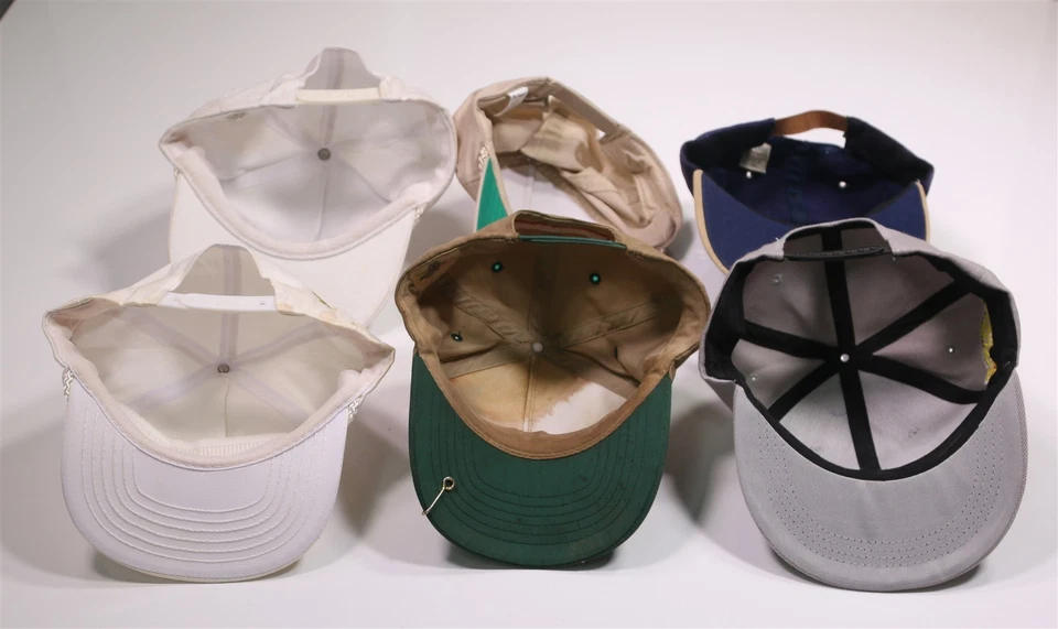 Lote de 6 chapéus de corda vintage dos anos 80 e 90 Winston Crown Royale Bass Pro Shop - Imagem 3 de 3
