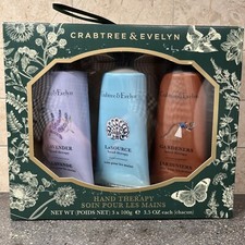Crabtree Evelyn Hand Therapy Set Gardeners, La Source, Lavender 3.5oz each