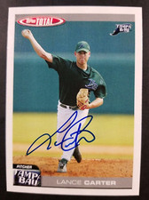 Lance Carter Tampa Bay Rays 2004 Topps #98 Autographed Baseball Card