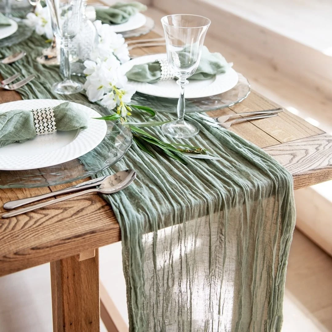 Gauze on sale table runner