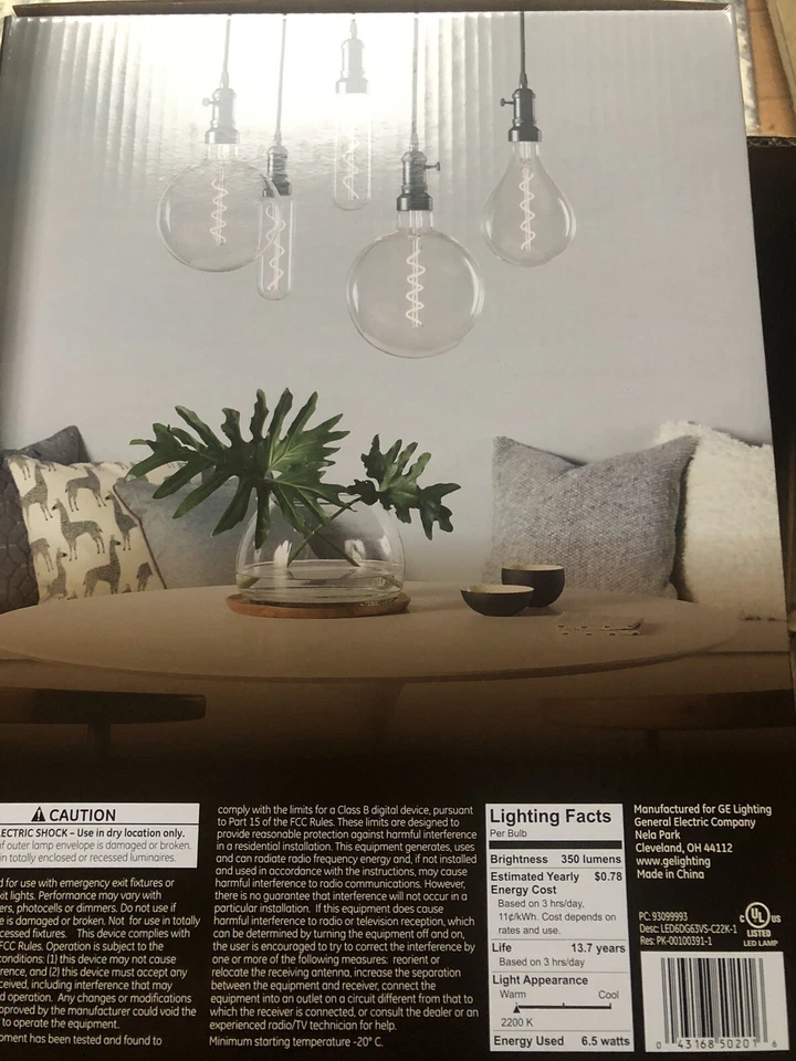 GE Vintage Style Light Bulb G40 - Image 3 of 4