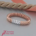 TOP OFFER! 40% off RRP FHT ring rose & white gold 15 brilliant-cut diamonds total 0.14ct new