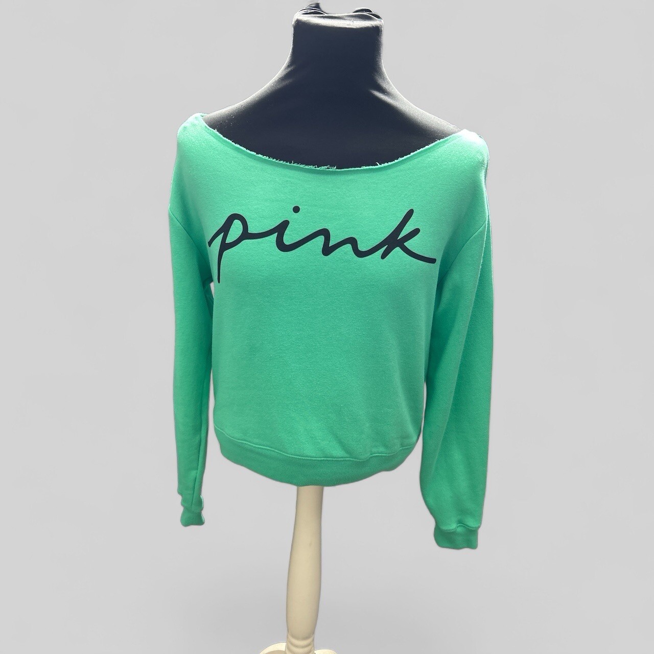 PINK by VICTORIA'S SECRET Sudadera Grande Verde Azulado Aqua Calce Suelto M
