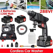 Cordless Electric High Pressure Water Spray Gun Portable Car Washer Cleaner Tool