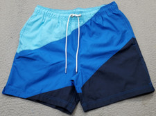 Men Swim Trunk Shorts Small Multi Thermal Lined Pockets Elastic Waist Drawstring