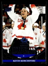 2023-24 Prospectus Momentous Blue Kevin Korchinski Rookie Team Canada #PM-44