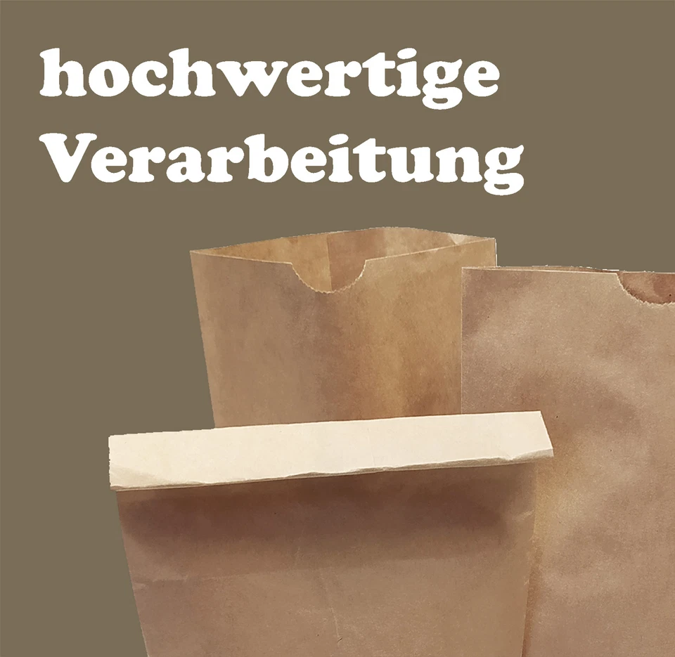 imballaggio 25 - 5000 sacchetti di carta sacchetti fondo incrociato sacchetti carta kraft - Immagine 2 di 4