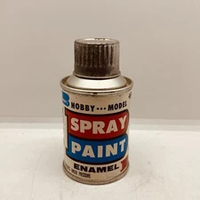 Vintage 1963 Belmont Hobby Model Clear No. 30 Spray paint can Metal Cap holiday